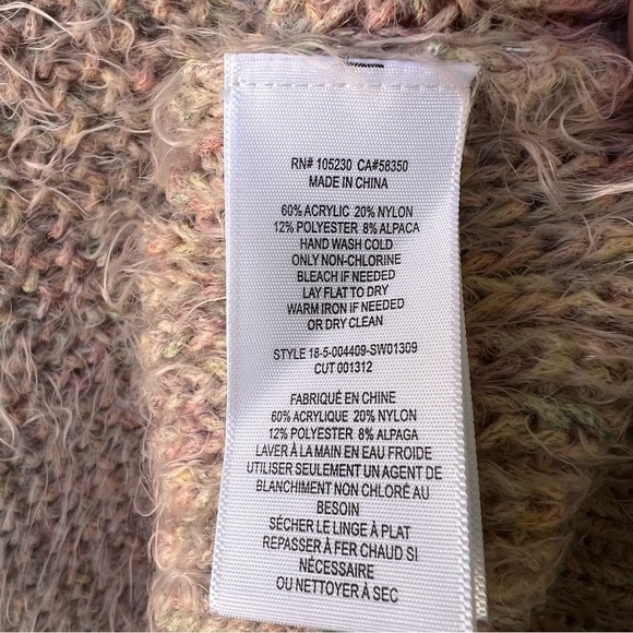 Joie Markita Alpaca Blend Mock Neck Fuzzy Pink Sky Sweater Size Large EUC - Picture 7 of 8